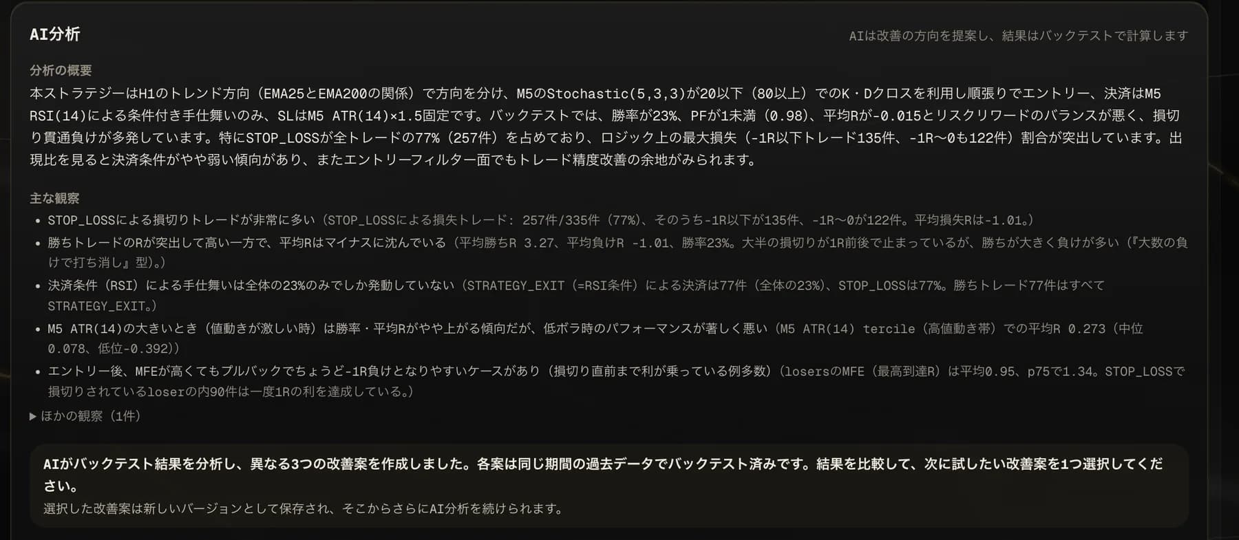 AI分析の概要と主な観察